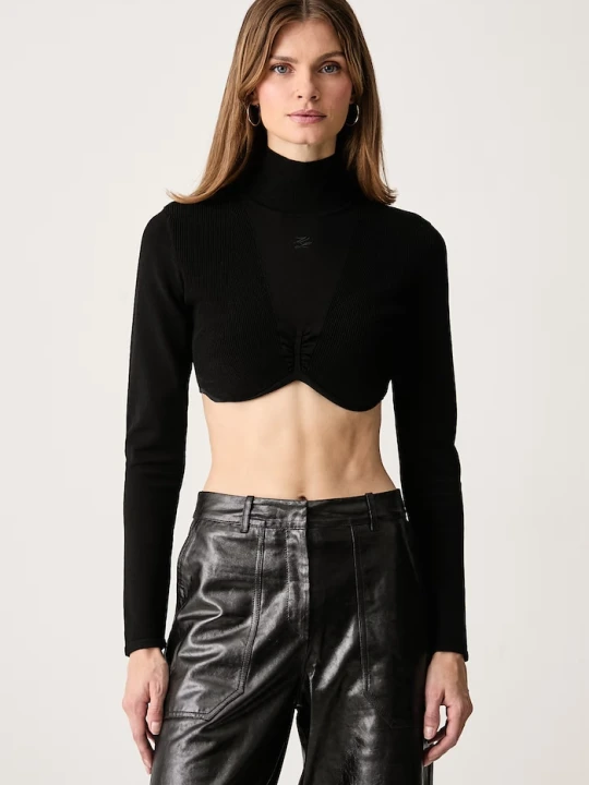 Zdjęcie produktu Karl Lagerfeld bluza rozpinana z kapturem damska beżowy
