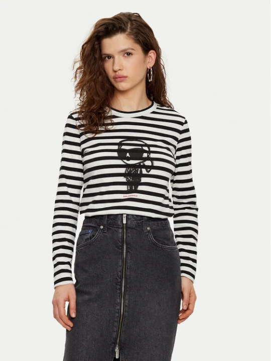 Zdjęcie produktu KARL LAGERFELD Bluzka A1W17137 Czarny Regular Fit