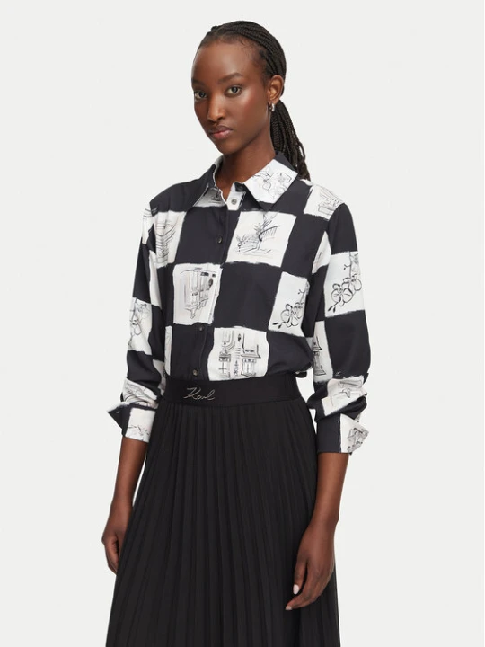 Zdjęcie produktu KARL LAGERFELD Bluzka B3W11017 Kolorowy Regular Fit