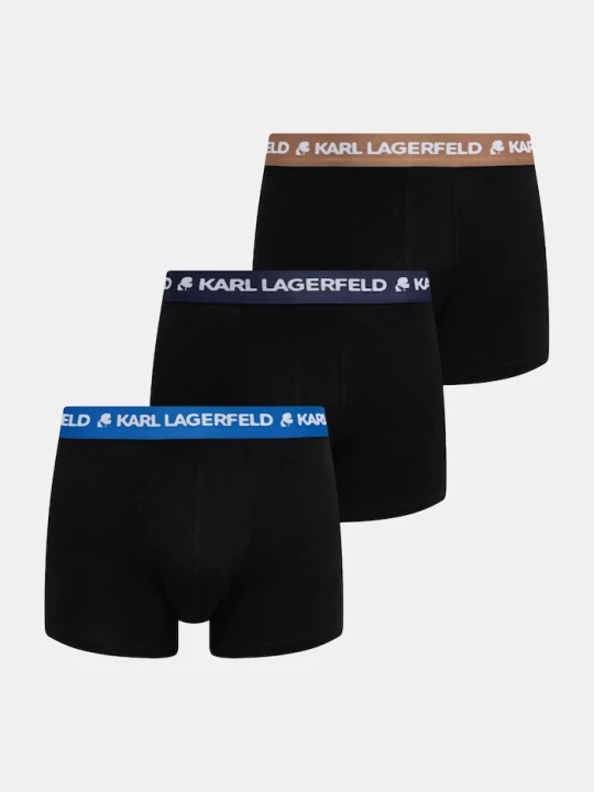 Zdjęcie produktu Karl Lagerfeld bokserki męskie bawełniane z elastanem 3-pack niebieski