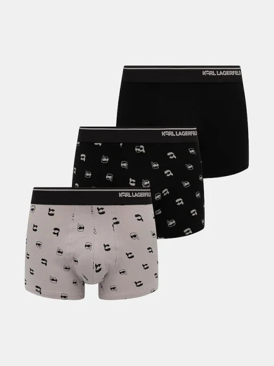 Zdjęcie produktu Karl Lagerfeld bokserki męskie bawełniane z elastanem 3-pack czarny