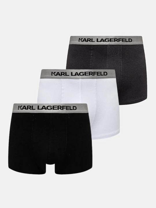 Zdjęcie produktu Karl Lagerfeld bokserki dopasowane męskie bawełniane z elastanem 3-pack biały