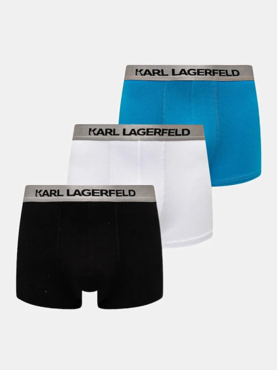 Zdjęcie produktu Karl Lagerfeld bokserki dopasowane męskie bawełniane z elastanem 3-pack szary