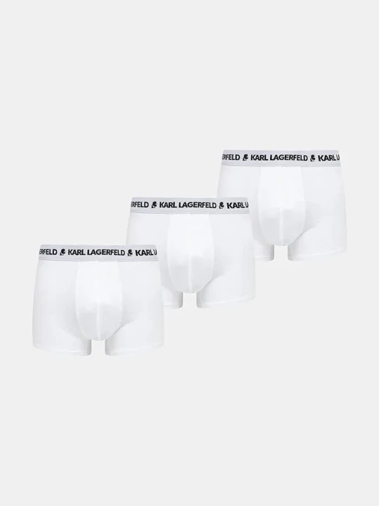 Zdjęcie produktu Karl Lagerfeld bokserki dopasowane męskie bawełniane z elastanem 3-pack biały
