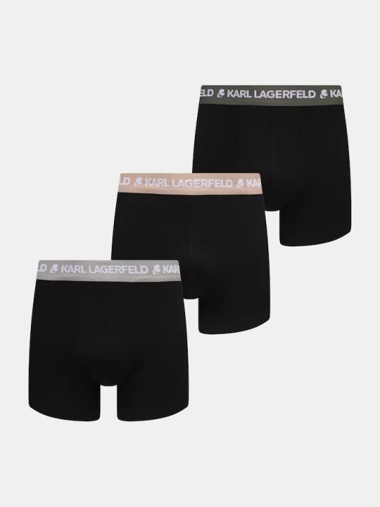 Zdjęcie produktu Karl Lagerfeld bokserki męskie bawełniane z elastanem 3-pack czarny