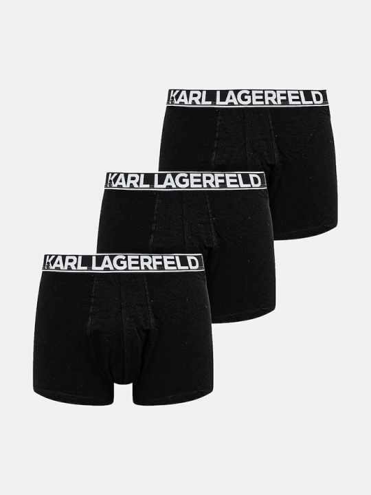 Zdjęcie produktu Karl Lagerfeld bokserki męskie bawełniane z elastanem 3-pack czarny