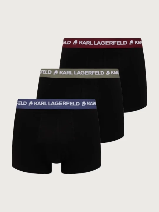 Zdjęcie produktu Karl Lagerfeld bokserki męskie bawełniane z elastanem 3-pack czarny