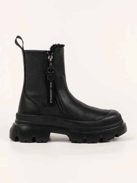 Zdjęcie produktu Karl Lagerfeld botki damskie skórzane Trekka Max czarny
