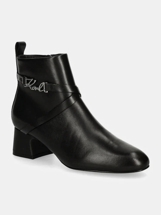 Zdjęcie produktu Karl Lagerfeld botki skórzane BONNIE czarny