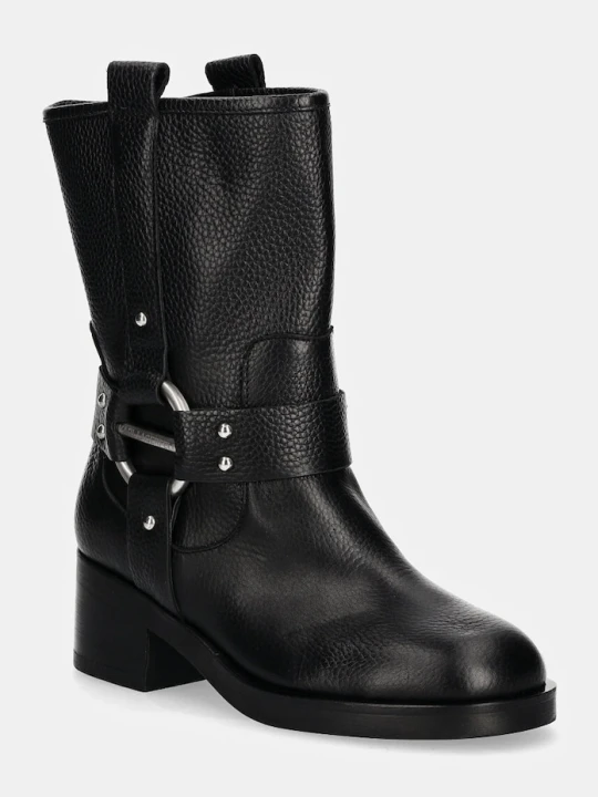 Zdjęcie produktu Karl Lagerfeld botki skórzane BROOKLYN czarny