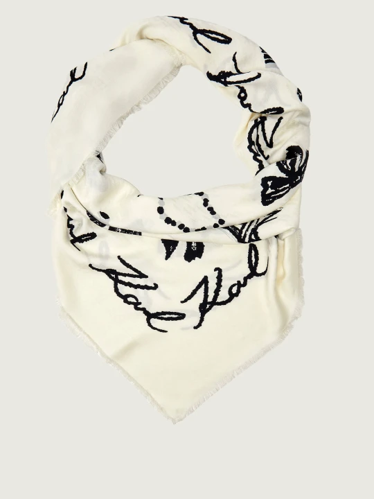 Zdjęcie produktu Karl Lagerfeld Chusta k / monogram biały