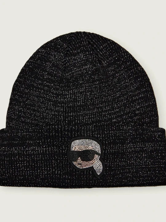 Zdjęcie produktu Karl Lagerfeld Czapka ikon rh | z dodatkiem wełny czarny