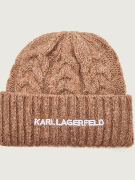 Zdjęcie produktu Karl Lagerfeld Czapka k / essential | z dodatkiem wełny beżowy