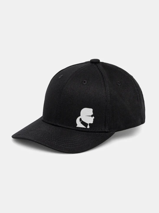 Zdjęcie produktu Karl Lagerfeld czapka z daszkiem bawełniana czarny