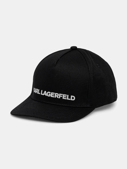 Zdjęcie produktu Karl Lagerfeld czapka z daszkiem bawełniana czarny