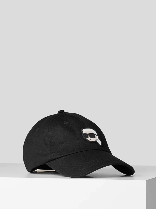Zdjęcie produktu Karl Lagerfeld czapka z daszkiem bawełniana czarny