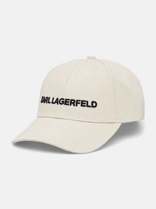 Zdjęcie produktu Karl Lagerfeld czapka z daszkiem bawełniana K / ESSENTIAL beżowy