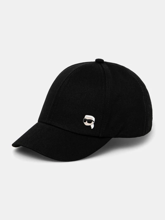 Zdjęcie produktu Karl Lagerfeld czapka z daszkiem bawełniana czarny