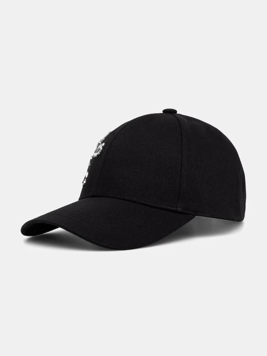 Zdjęcie produktu Karl Lagerfeld czapka z daszkiem damska bawełniana IKON czarny