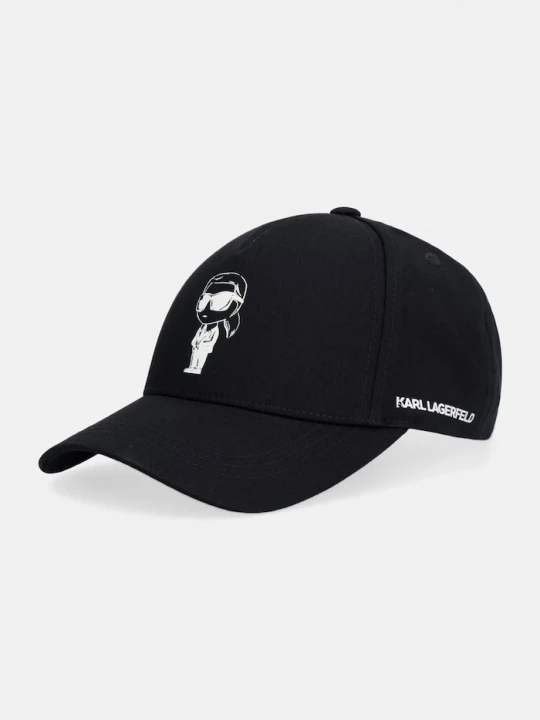 Zdjęcie produktu Karl Lagerfeld czapka z daszkiem męska bawełniana czarny