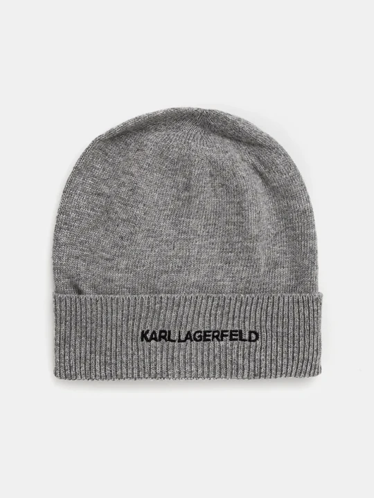 Zdjęcie produktu Karl Lagerfeld czapka z domieszką wełny szary