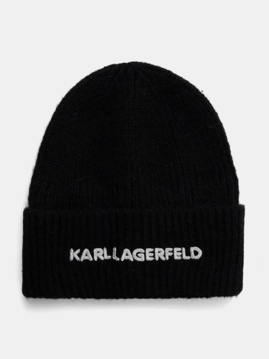 Zdjęcie produktu Karl Lagerfeld czapka z domieszką wełny czarny