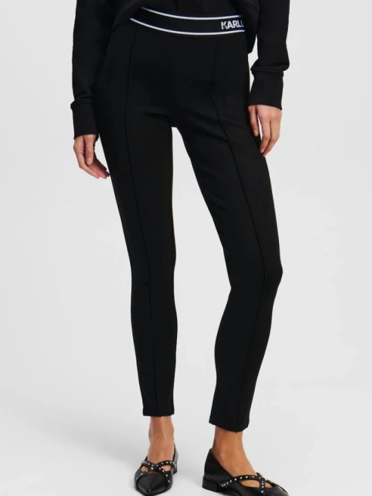 Zdjęcie produktu KARL LAGERFELD Czarne damskie legginsy, Rozmiar XS
