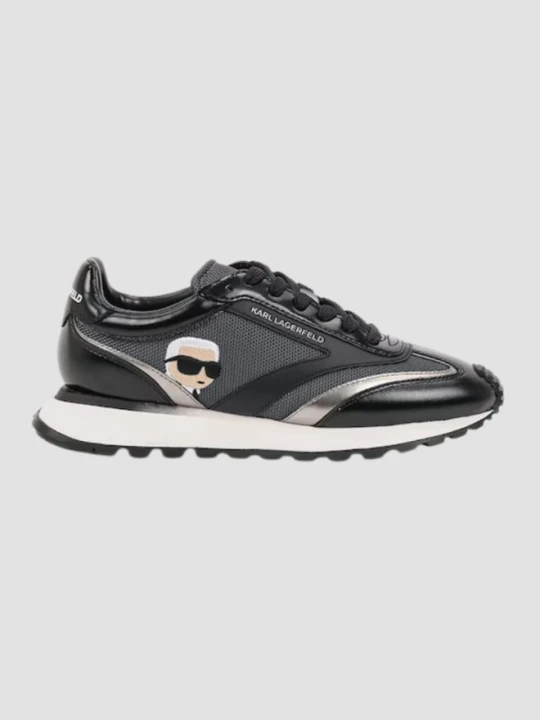 Zdjęcie produktu KARL LAGERFELD Czarne damskie sneakersy KAIRO NFT Peep Lo Lace, Rozmiar 37