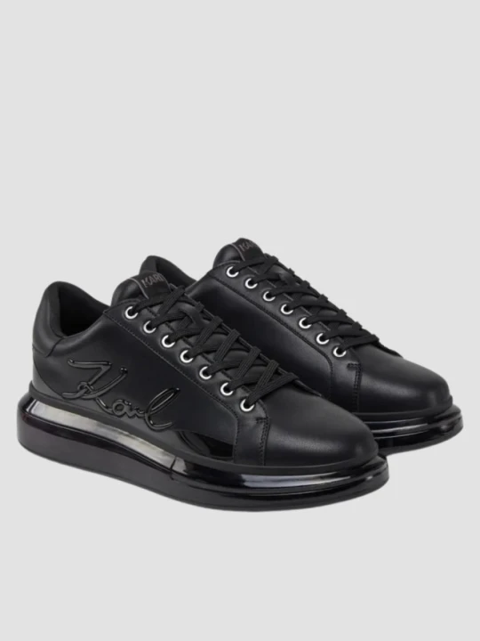 Zdjęcie produktu KARL LAGERFELD Czarne męskie sneakersy KAPRI KUSHION Karl Signia Shine, Rozmiar 46