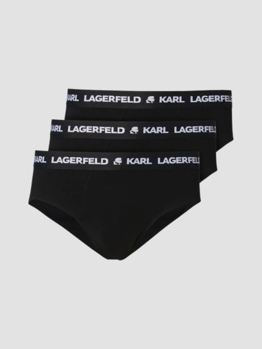 Zdjęcie produktu KARL LAGERFELD Czarne slipy męskie 3PACK, Rozmiar M