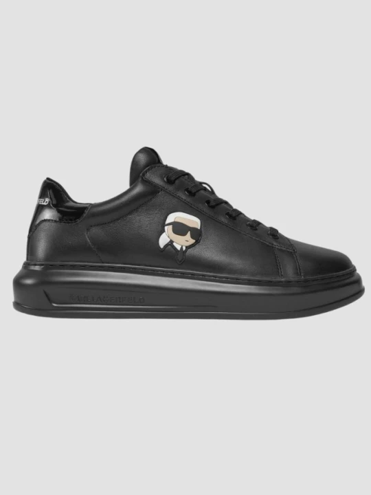 Zdjęcie produktu KARL LAGERFELD Czarne skórzane sneakersy męskie KAPRI NFT, Rozmiar 42