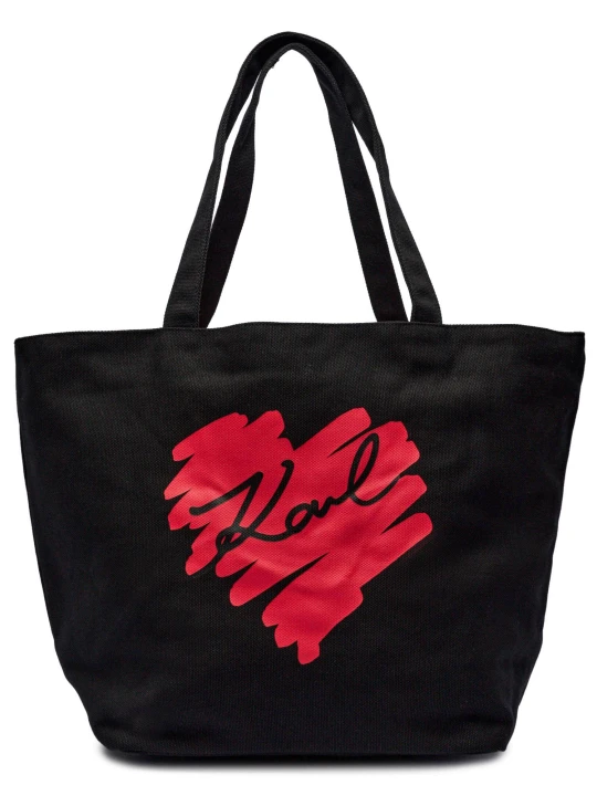 Zdjęcie produktu Karl Lagerfeld Dwustronna shopperka K/HEARTS czarny