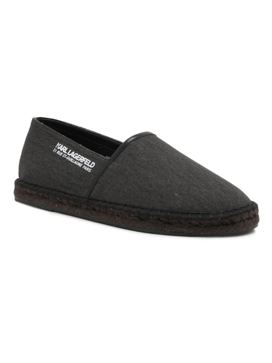 Zdjęcie produktu Karl Lagerfeld Espadryle KAMINO | z dodatkiem skóry grafitowy