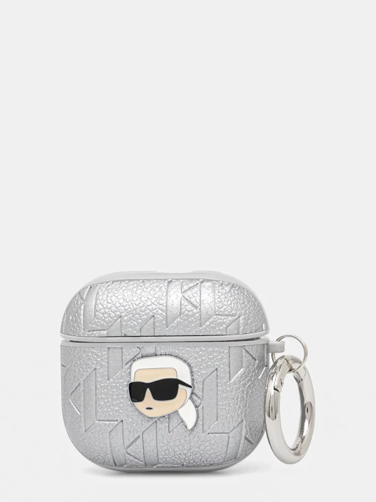 Zdjęcie produktu Karl Lagerfeld etui na airpod AirPods 4 srebrny