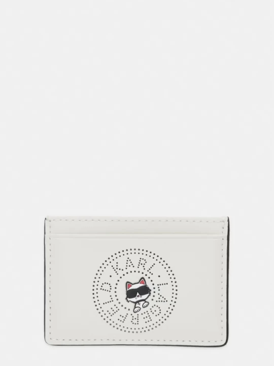 Zdjęcie produktu Karl Lagerfeld etui na karty damskie skórzane IKON beżowy