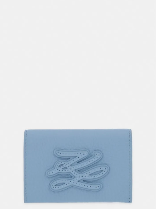 Zdjęcie produktu Karl Lagerfeld etui na karty damskie skórzane K/AUTOGRAPH niebieski