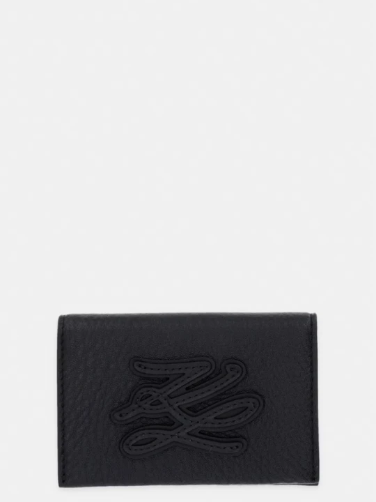 Zdjęcie produktu Karl Lagerfeld etui na karty damskie skórzane K/AUTOGRAPH czarny