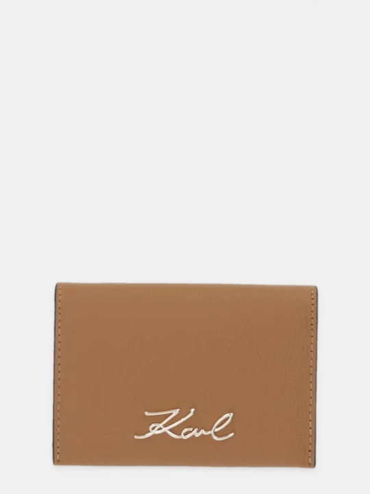 Zdjęcie produktu Karl Lagerfeld etui na karty damskie skórzane K / SIGNATURE brązowy