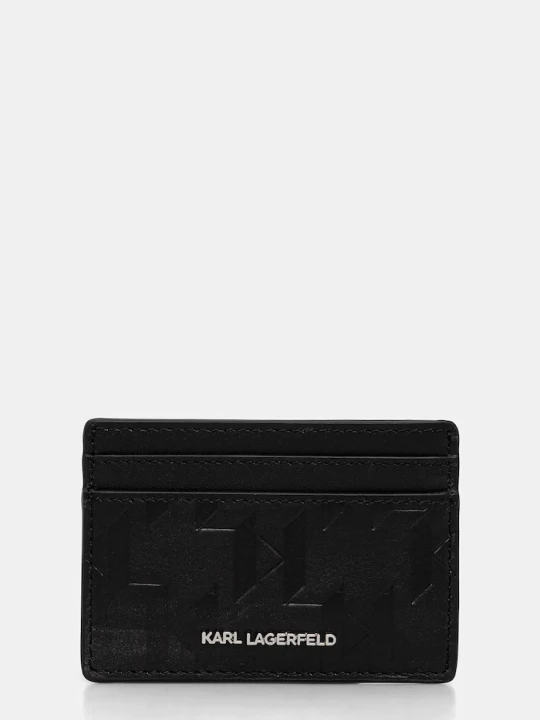 Zdjęcie produktu Karl Lagerfeld etui na karty skórzane K/LOOM czarny