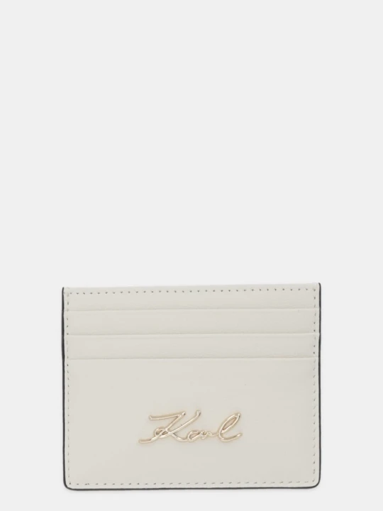 Zdjęcie produktu Karl Lagerfeld etui na karty skórzane K/SIGNATURE biały