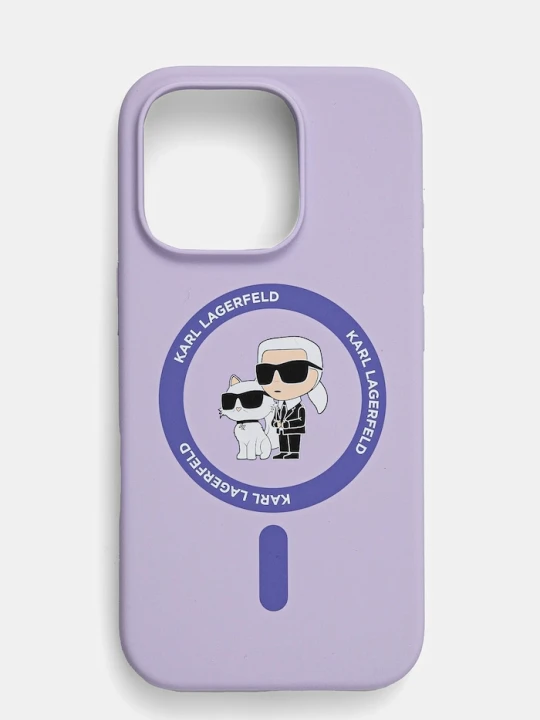 Zdjęcie produktu Karl Lagerfeld etui na telefon iPhone 16 Pro fioletowy