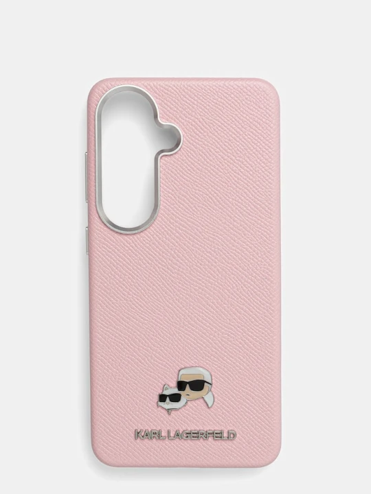 Zdjęcie produktu Karl Lagerfeld etui na telefon z imitacji skóry Samsung Galaxy S26 różowy