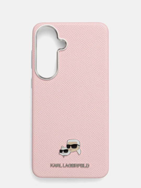 Zdjęcie produktu Karl Lagerfeld etui na telefon z imitacji skóry Samsung Galaxy S26+ różowy