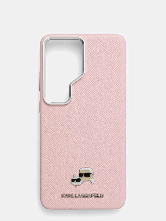 Zdjęcie produktu Karl Lagerfeld etui na telefon z imitacji skóry Samsung Galaxy S26 Ultra różowy
