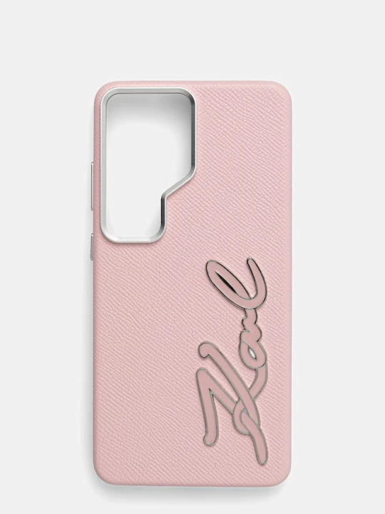 Zdjęcie produktu Karl Lagerfeld etui na telefon z imitacji skóry Samsung Galaxy S26 Ultra różowy