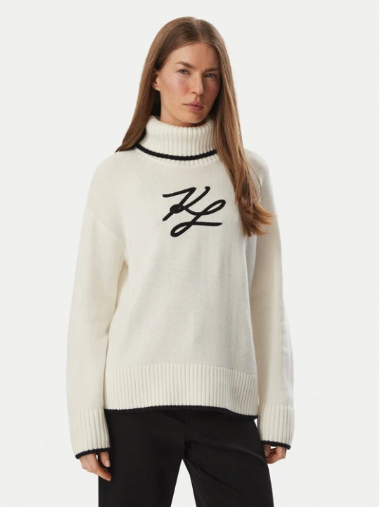 Zdjęcie produktu KARL LAGERFELD Golf B4W18033 Biały Regular Fit