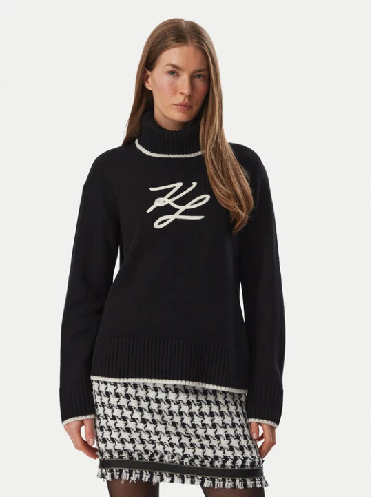 Zdjęcie produktu KARL LAGERFELD Golf B4W18033 Czarny Regular Fit