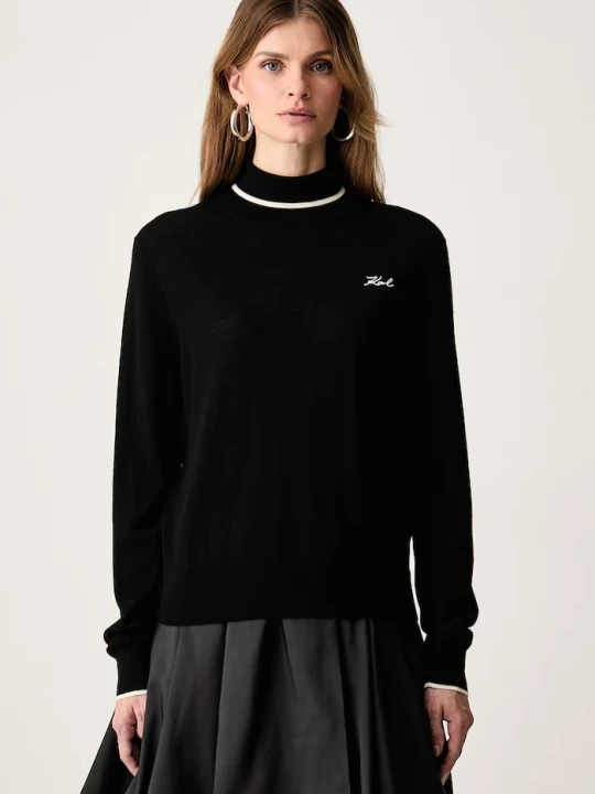 Zdjęcie produktu Karl Lagerfeld golf damski wełniany czarny