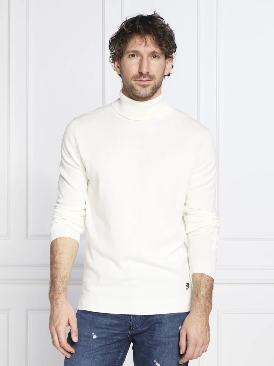 Zdjęcie produktu Karl Lagerfeld Golf | Slim Fit | z dodatkiem wełny kremowy