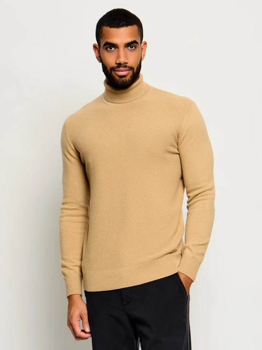 Zdjęcie produktu Karl Lagerfeld Golf | Slim Fit | z dodatkiem wełny beżowy
